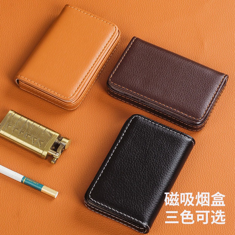 휴대용 8mm 담배 케이스 PU 가죽 명함 홀더 스타일 - Smoking & Vaping Accessories 리뷰 및 가격